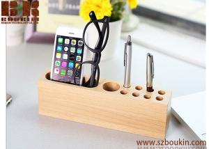 China 2018 High quality handmade wood cell phone stand phone holder desk organizer on sale