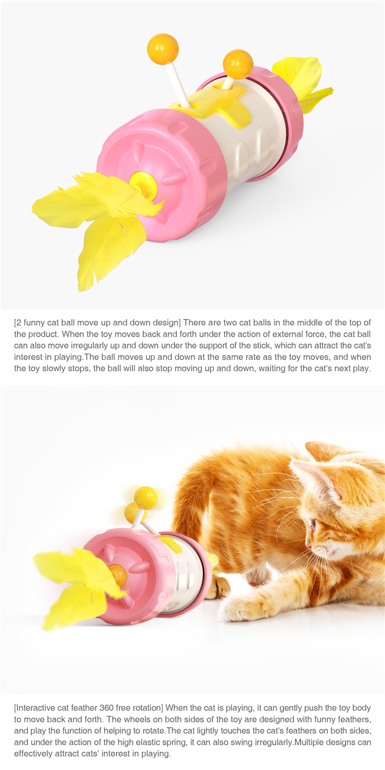 Hot Sale Cat Balance Car Cat Catnip Hair Interactive Self-playing Pet Toy