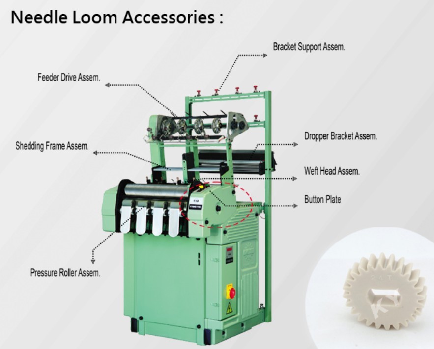 Needle Circular Loom Spare Parts Weft Change Gear 33T