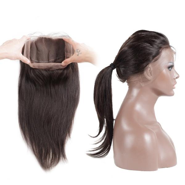 Factory supply Brazilian Human Hair 22 x 4 x 2 Silk Straight 360 lace frontal
