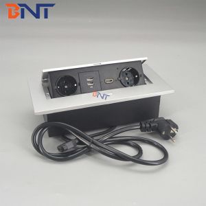 China Silver Flush Mount Multimedia Desk Hidden Socket on sale