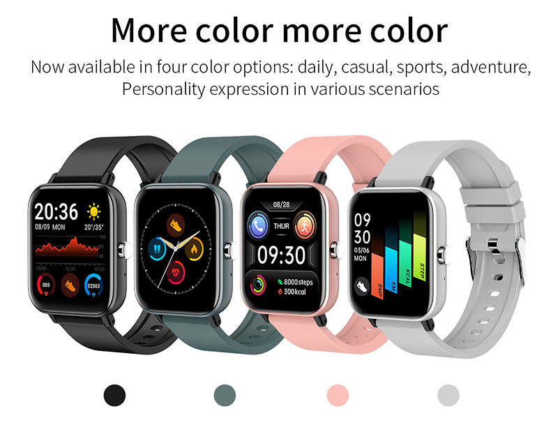 180mAh Bluetooth IOT Devices Fitness Smartwatch BT Music Calories Burn For Workout