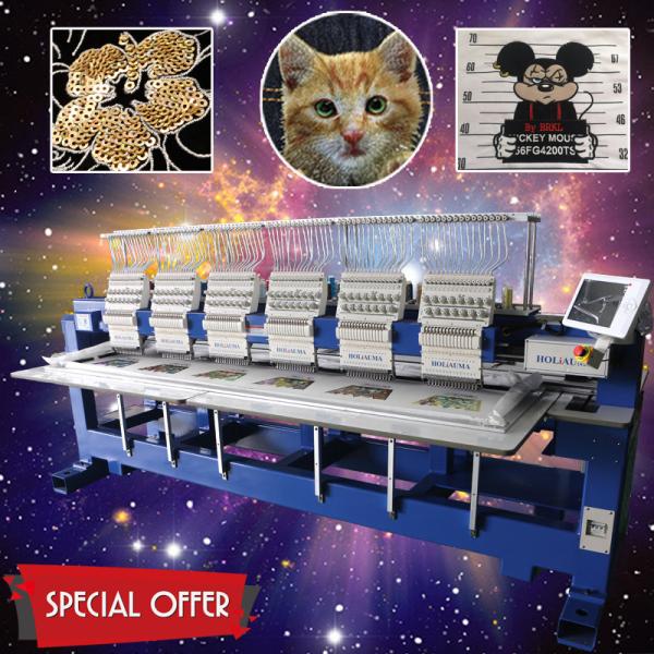 HO1506H low price automatic t-shirt flat 3d cap embroidery machine 400*450mm