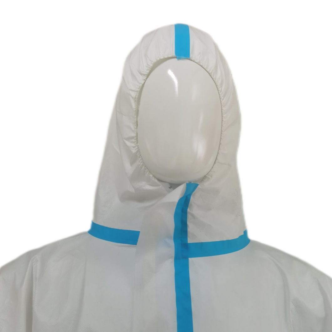 En1149 Anti-Static Disposable Microporous Wholesale Coverall with Elastic Wrist