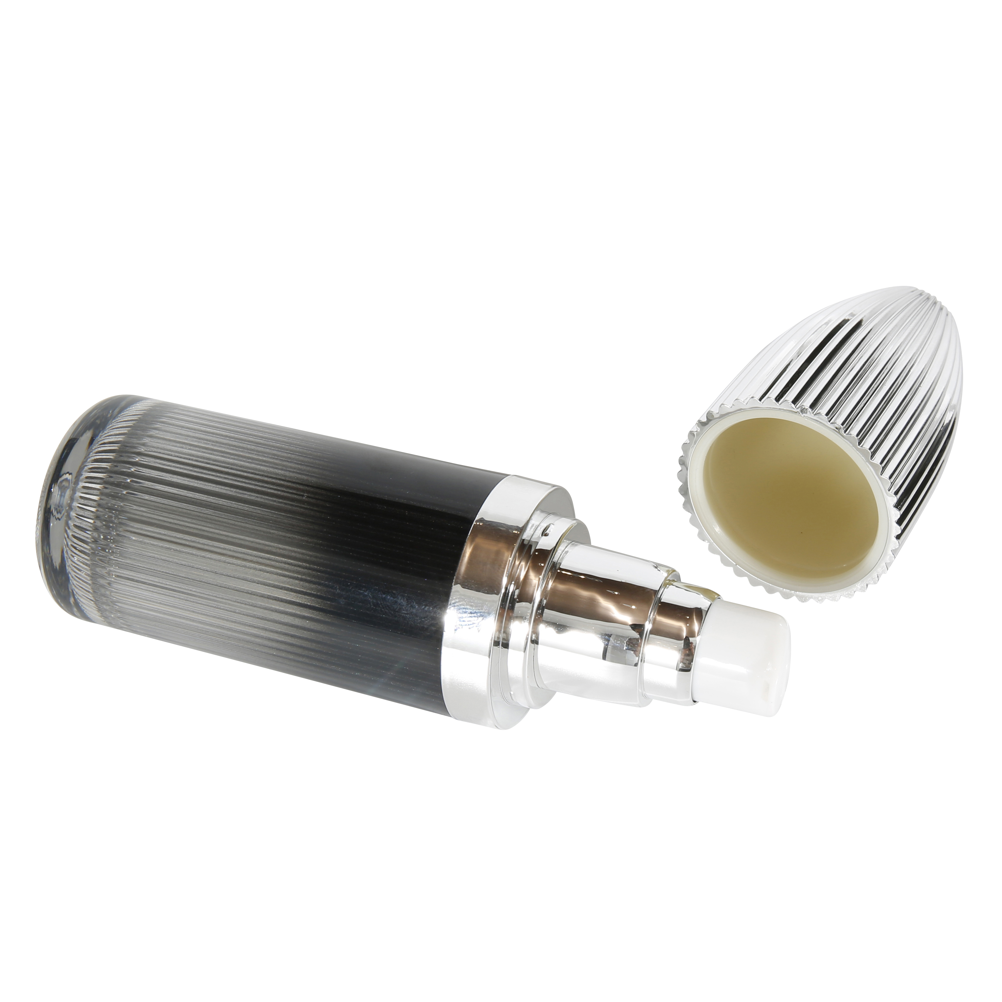 Pump Type With Aluminum Ring Black Gold Acrylic Cosmetic Cream Packaging Jar 30ml Spray Bottle Luxury Skincare Packaging