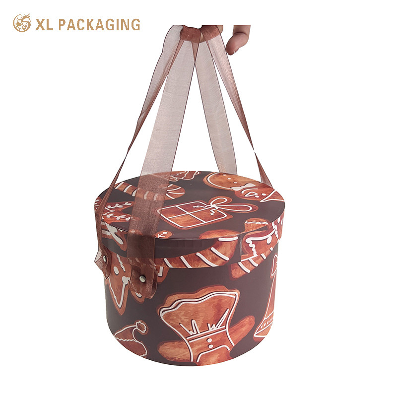 Handle Cylinder Gift Box Candy Big Gift Candle Cartoon Toy Flower Packing Craft Paper Tube With Logo