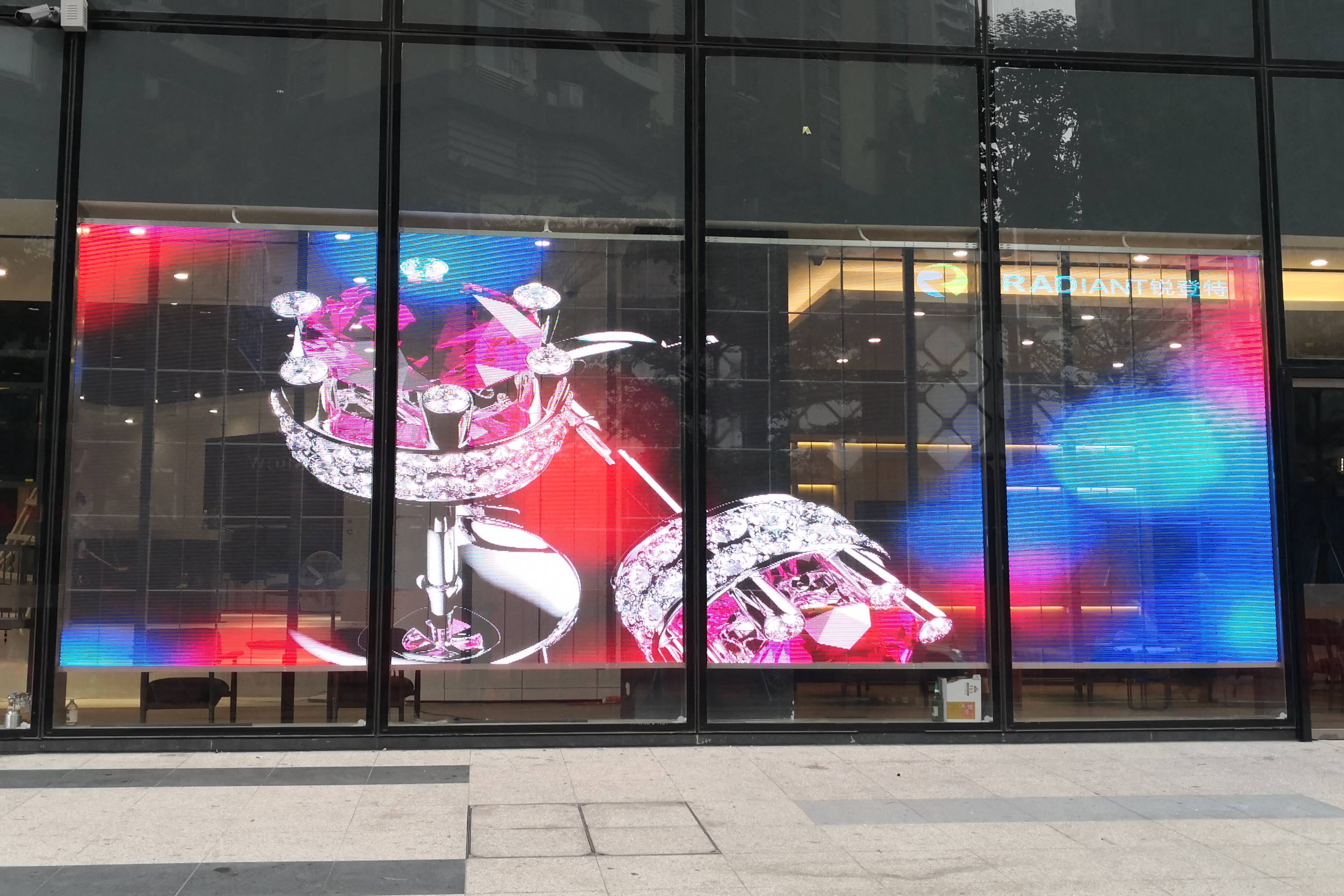 P2.8 P3.9 P7.8 P10 Outdoor Transparent Led Screen Panel For Glass Window