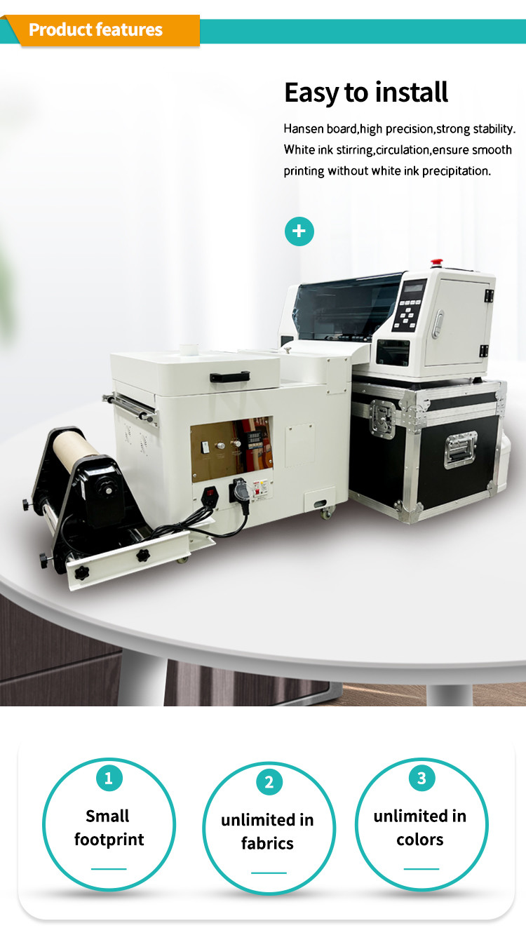 Tshirt DTF Printer Dual XP600 A3 A3 30 33 cm Direct Transfer Film Printer with Pigment Ink