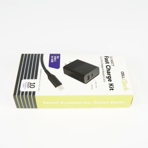 Custom 3C Products Package Boxes USB Charge Box Packaging With Plastic Hook