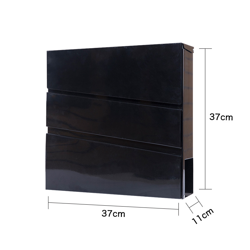 Outdoor Wall Mounted Post Box Waterproof Residential Galvanized Metal Mailbox