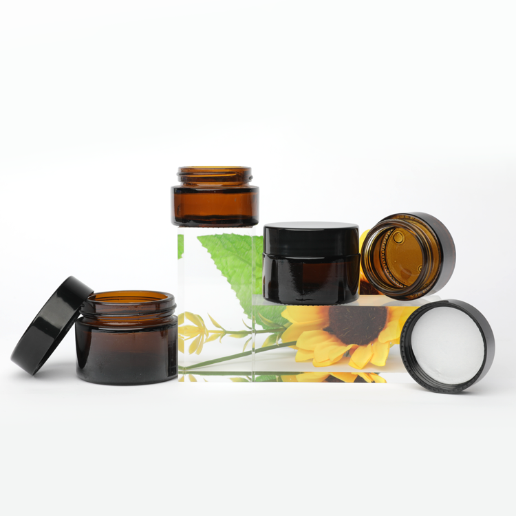 Skin Care Cosmetic Glass Jar Custom Color Painting Packaging Jar Container 20G 50G