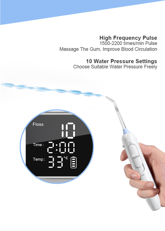 IPX5 Waterproof Cordless Dental Flosser with UV Disinfection 1000ml Oral Irrigator Electric Family Water Flosser