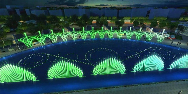 Park Music Super High Water Spray Fountain Musical Signal Control