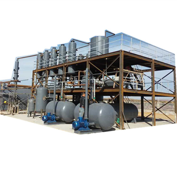 30TPD Waste Engine Oil Refining to Diesel Distillation Equipment in 150 Square Meters