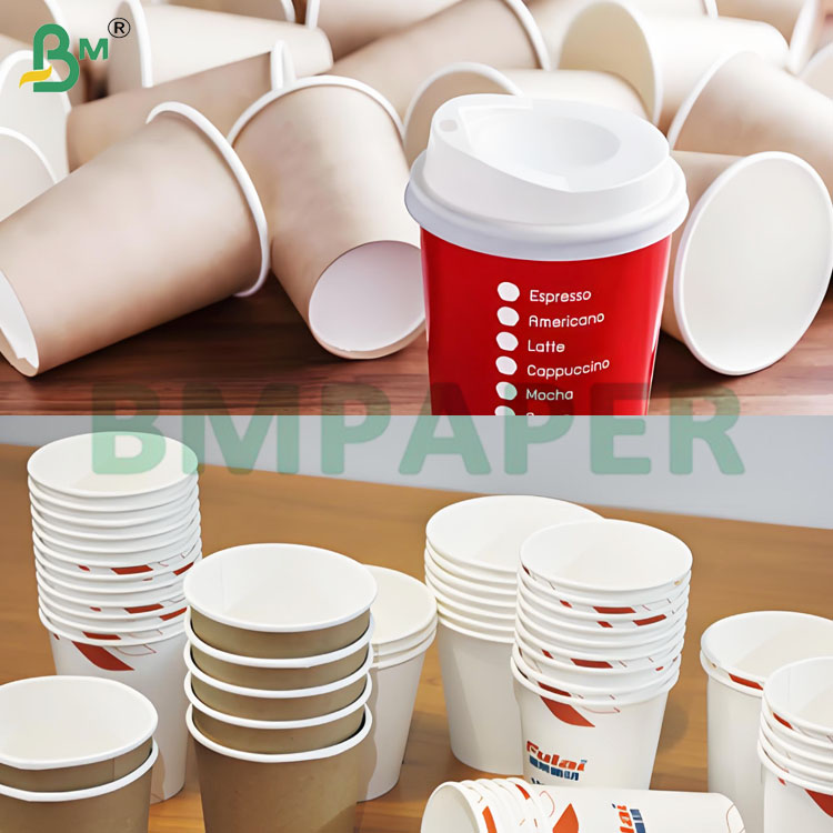 Single Side PE Coating Non Toxic Cup Stock Paper Rolls for Drinks