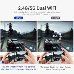 Mini Smart Projector 4K Phone Portable Pico Cube LED DLP Android Wireless