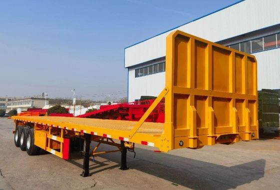 CIMC 3 axle 12400*2610*1550mm customized Design for Timber Coil and Steel Container Haulage Side Column Flatbed Semi Trailer