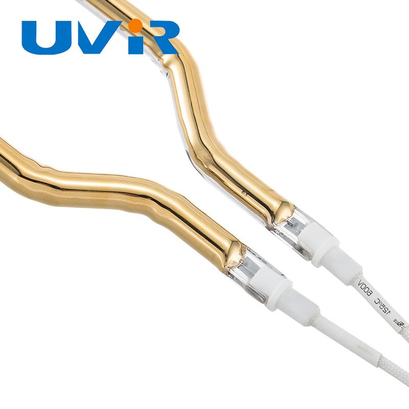 55-575V Input Voltage Clear Quartz Tube Shortwave Infrared Lamps with Gold Reflector