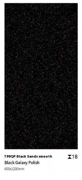 Black 300x600x18mm Outside Floor Paving Porcelain Tile For Courtyard