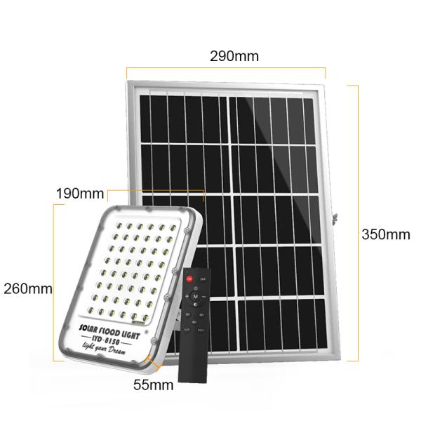 Monocrystalline Panel solar security light Aluminum Alloy Solar Motion Flood