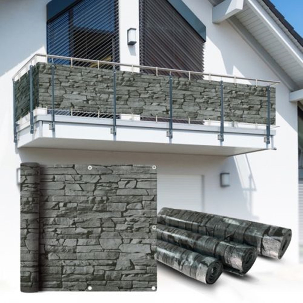 0.9 X 6 Vinyl Fence Tape Balcony Fence Cloth For Balcony Privacy And Rain Protection PVC Deck Fence