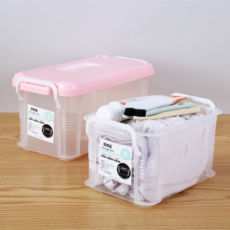 Stacking Clear Plastic Stacking Storage Boxes Bins With Lid