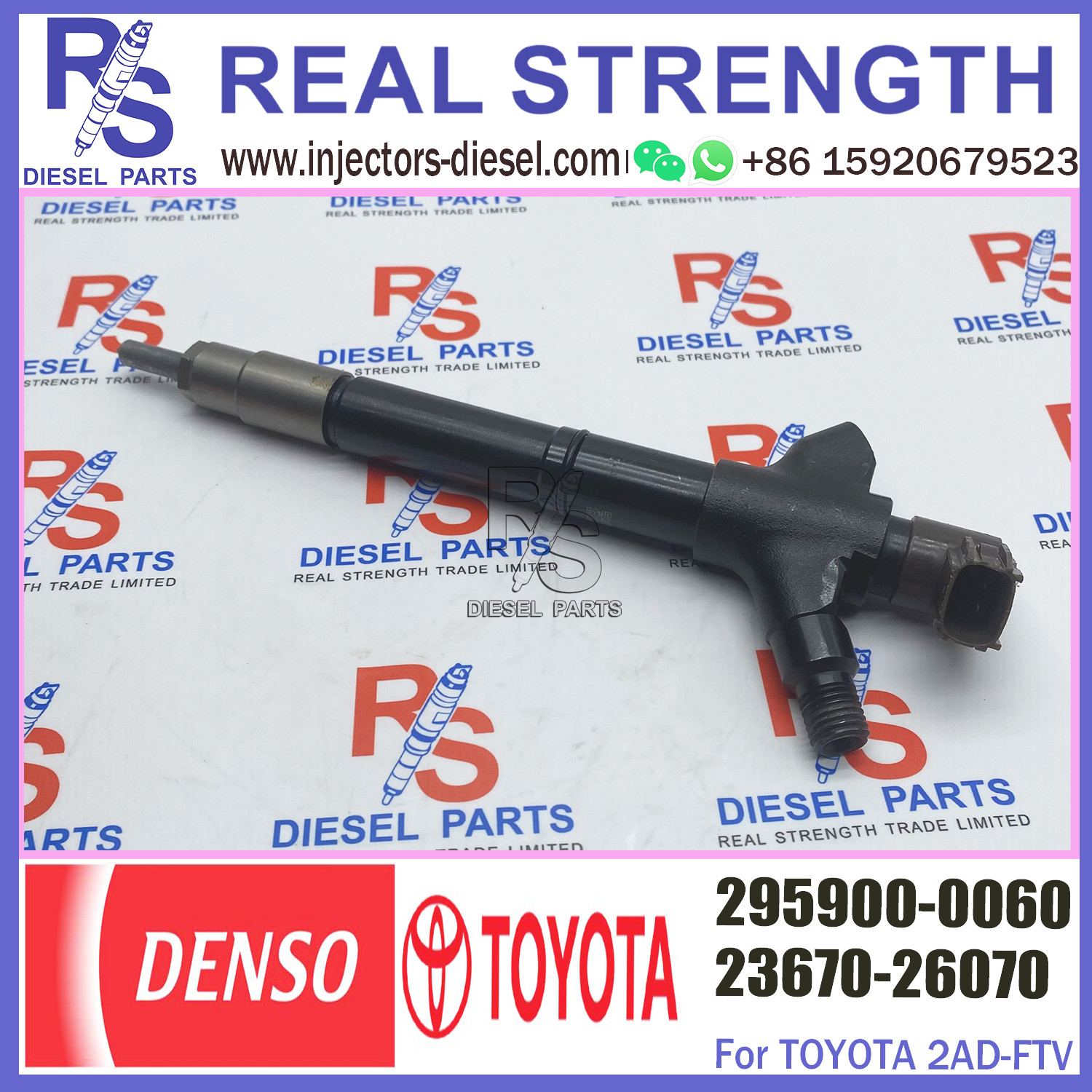 Diesel Fuel Injector Assembly 295900-0430 295900-0060 295900-0090 295900-0180 23670-26071 23670-0R10 For Toyota 1AD-FTV