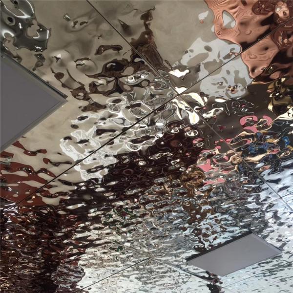 Embossed Stainless Steel Sheets Gold Mirror Finish For Hotels Villa Lobby