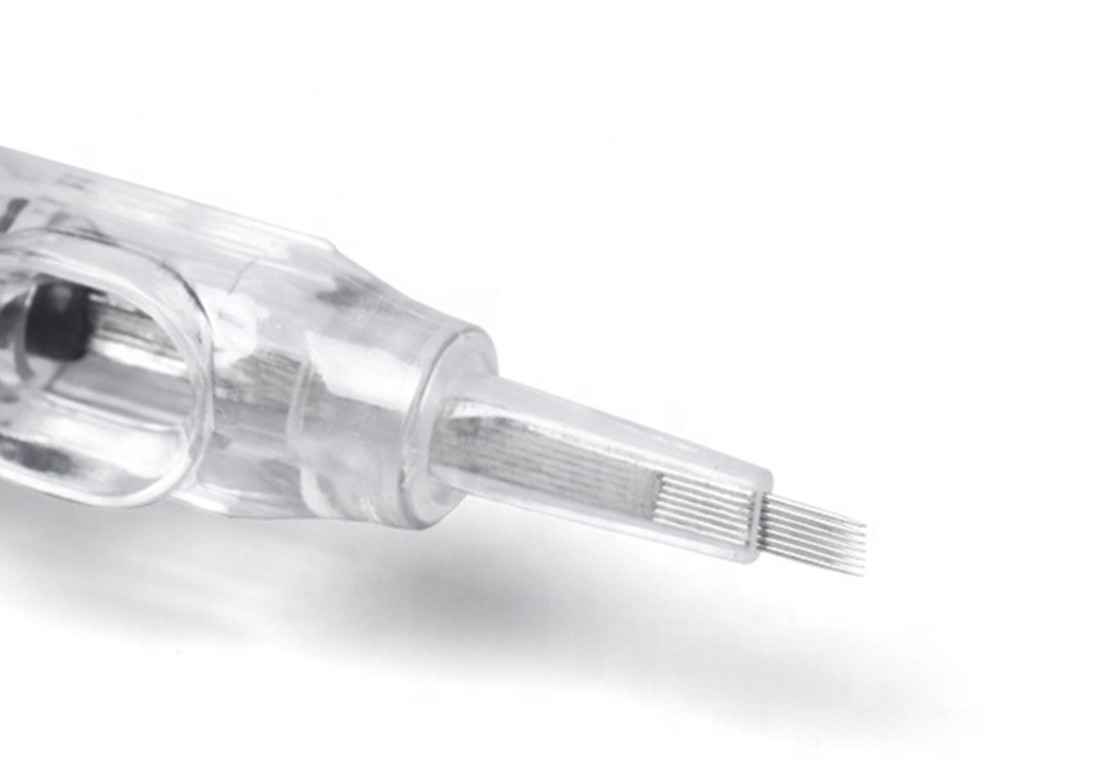 0.35mm Black Permanent Makeup Machine Cartridge Tattoo Needles with Caps