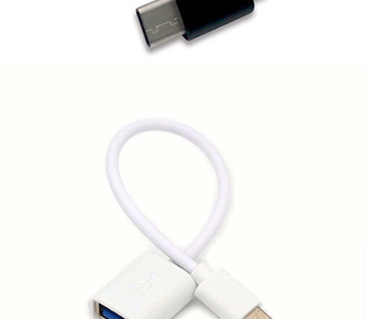 USB Type C Male to USB 2.0 A Female OTG Adapter Cable for Phone Laptop