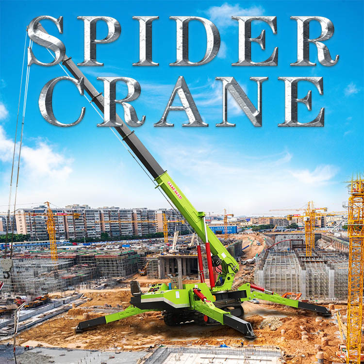 China Supplier 1.2ton Mini Hydraulic Telescope Crawler Crane With Attachments Tracked Spider Crane