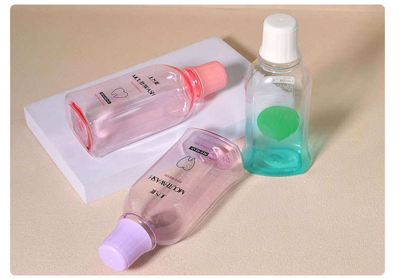 Customized Plastic Mouthwash Bottle 100ml/250ml/300ml Empty Body Lotion Bottles For Cosmetic