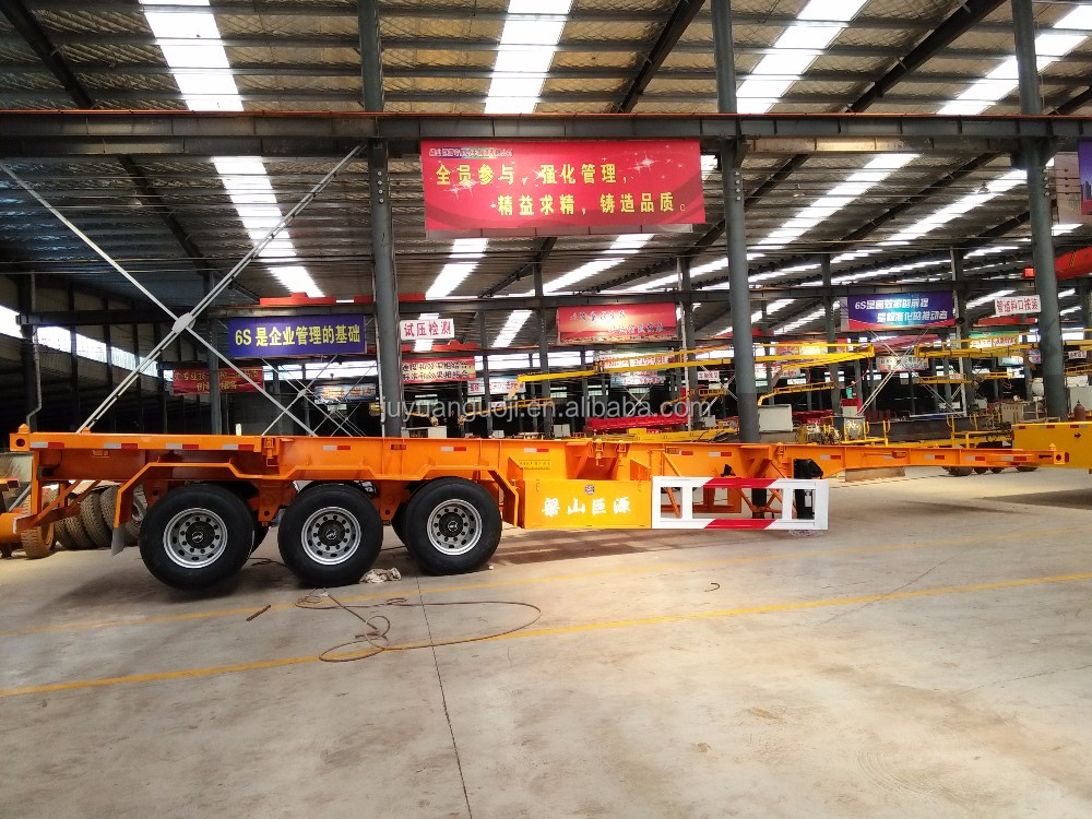 Fuwa Bpw Optional Axle 40 Feet 3 Axles Skeleton Semi Trailer for Container Transportation