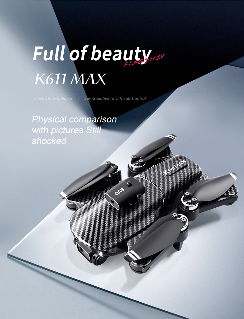 Mini Aerial Camera K818 Max 4k Drone with Brushless Optical Flow Positioning and 2.4g Wifi Fpv Control Type Remote Control