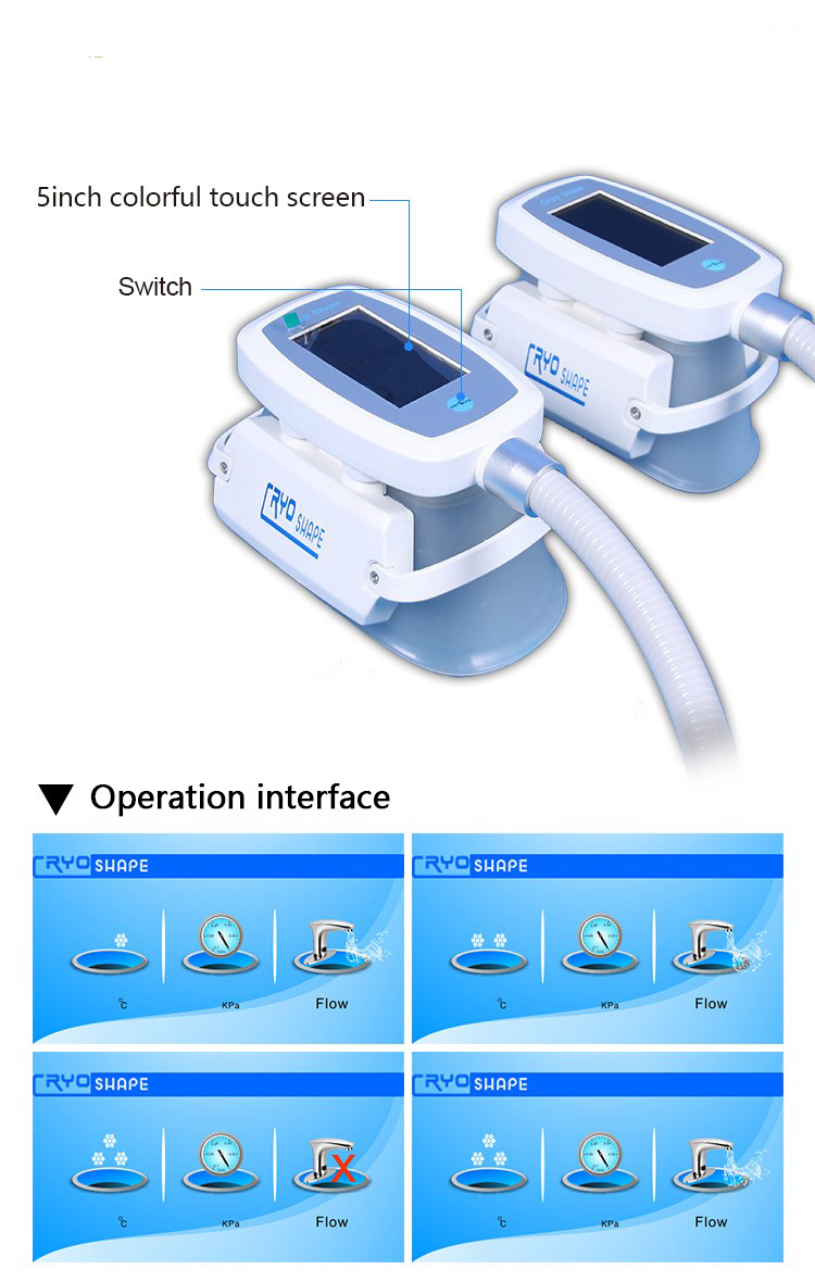 LF-223 Portable Dual Handles Cavitation RF Ice Therapy Machine/ Cryotherapy Slimming Equipment