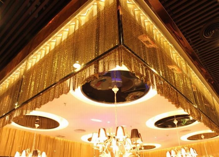 Fashion Brass / Aluminum Alloy Metallic Mesh Fabric Colth Sequin Fabric
