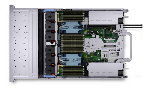 Dell server host R750XA, rack mounted 2U, video streaming storage, super integrated database chassis