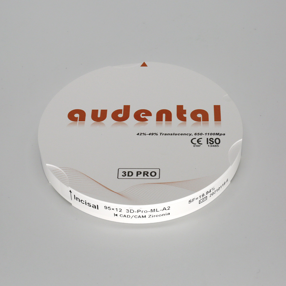 650-1100Mpa Strength Dental Zirconia Block for Dental Restorations Supply Abiity 2000 Pcs Per Week