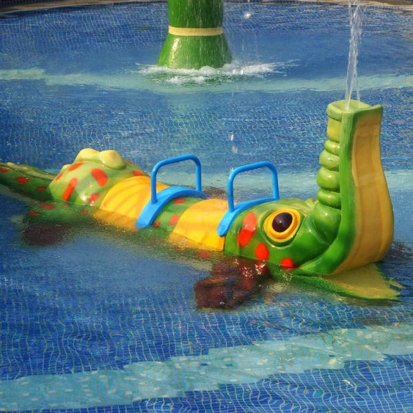 Spray Crocodile Aqua Play, Water Sprayground Equipment, Aqua Park Equipments