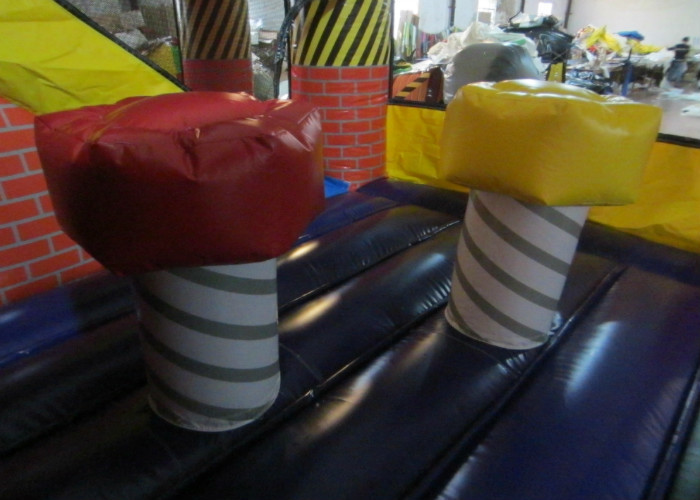 Inflatable Construction worker themed combo PVC material inflatable jumping house building combo for sale