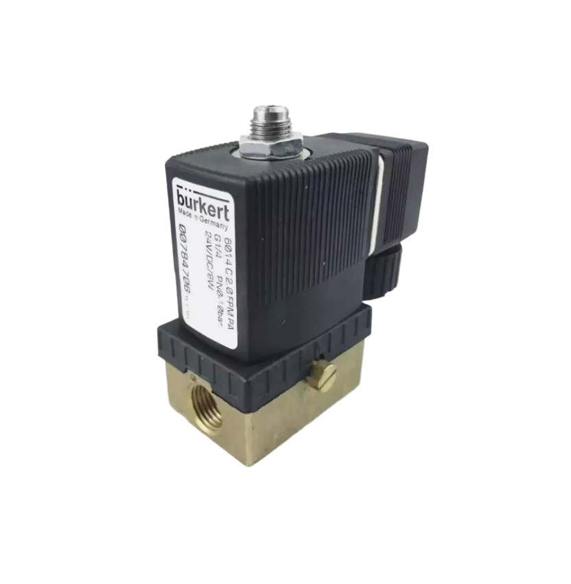 00301170 BURKERT 5404 G1/2 2/2 Normally Open 12 Flow Hole FKM (Fluororubber) Sealed Brass Valve Body AC24V 8W 1-32bar