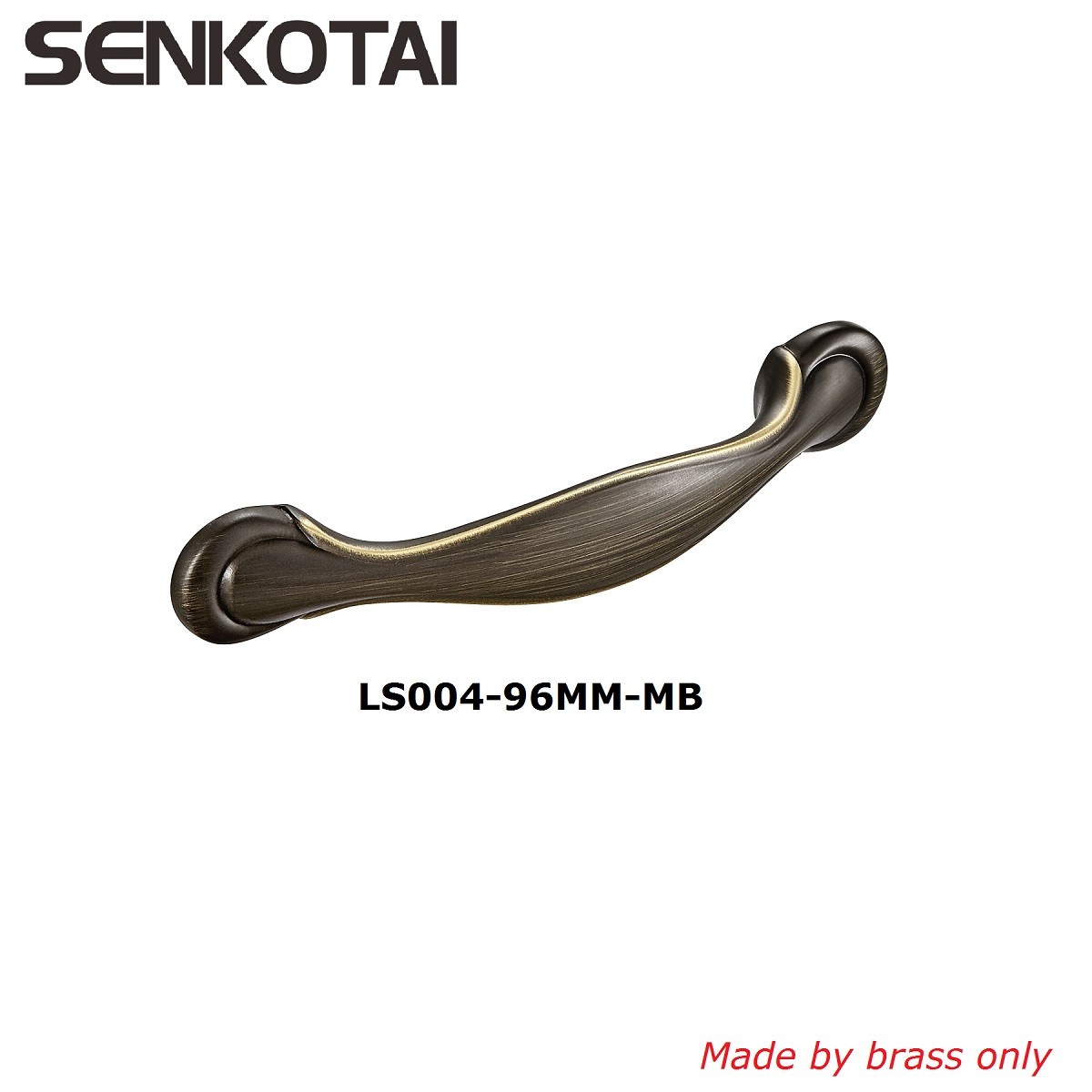 Craftsman Cabinet Pull -Brass Furniture Handle, 96mm Screw Spacing for Kitchen Cupboard Door