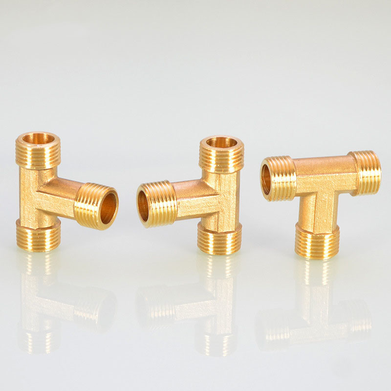 Threaded Connection Brass And Other Tees With Threaded Connection Teeth Inner And Outer Wires To Extend Copper Tees