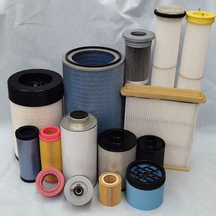 2u Cylindrical Air Compressor Filter Element Nano Flame Retardant