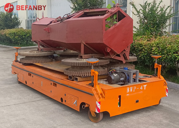 4T Battery Trackless Transfer Cart For Factory 
