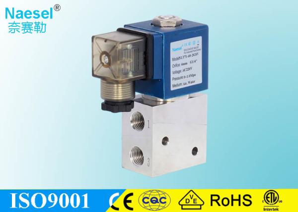 3 Port Temperature Controlled Solenoid Valve NO NC Bi Directional 6 Mm Orifice