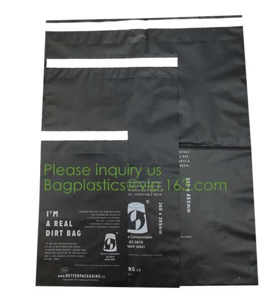 Compostable biodegradable packaging mailing bag with handle,Biodegradable compostable plastic courier shipping envelope