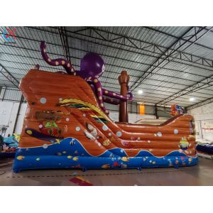 Customized PVC Inflatable Octopus Pirate Ship Inflatable Obstacle Course