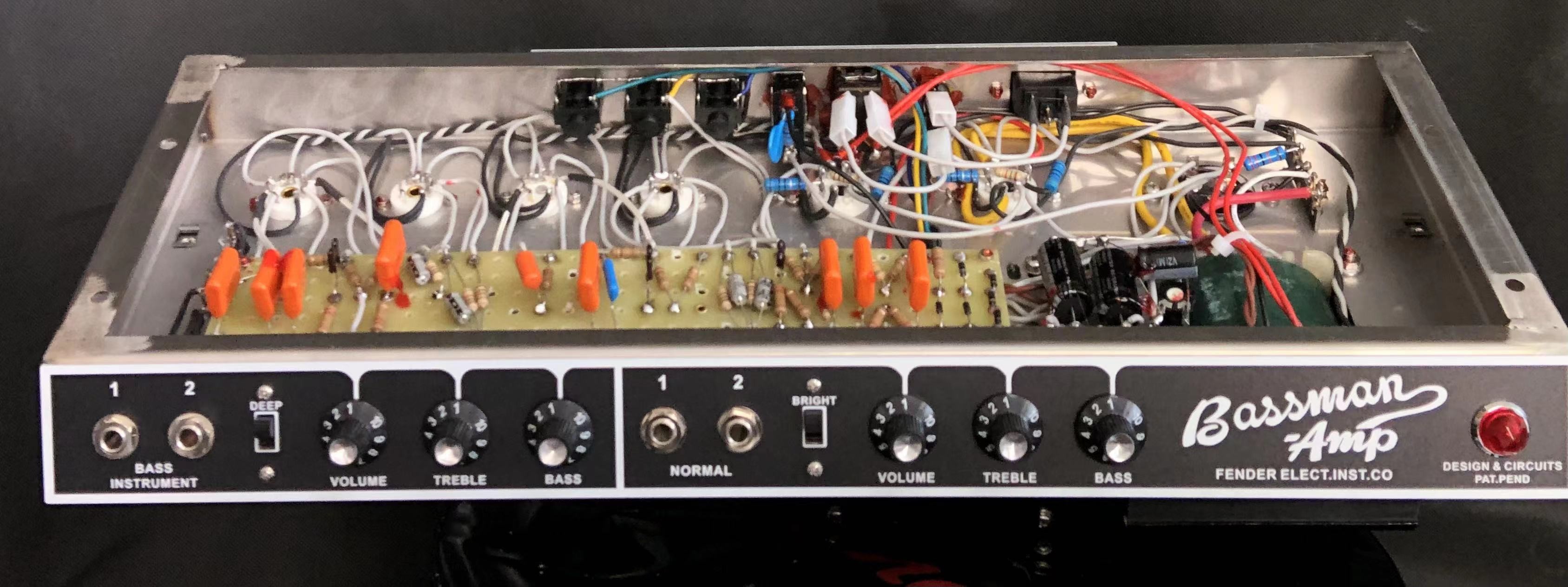Custom 64' Bassman Blackface Deluxe Reverb Amp Head Fender Style
