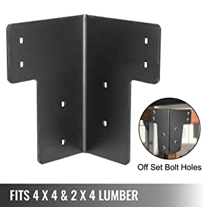 Joint Fastener For Desk Edge Box Wood Beam Silver Workbench Brackets Kit with Screws
